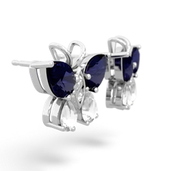 Sapphire Butterfly 14K White Gold earrings E2215