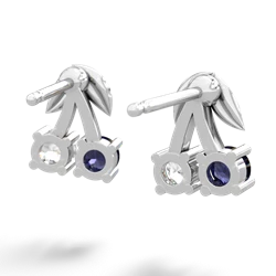 Sapphire Sweet Cherries 14K White Gold earrings E7001