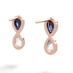 Sapphire Infinity 14K Rose Gold earrings E5050