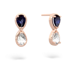 Sapphire Infinity 14K Rose Gold earrings E5050