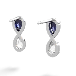 Sapphire Infinity 14K White Gold earrings E5050