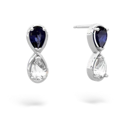 Sapphire Infinity 14K White Gold earrings E5050