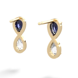Sapphire Infinity 14K Yellow Gold earrings E5050