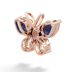 Sapphire Butterfly 14K Rose Gold pendant P2215