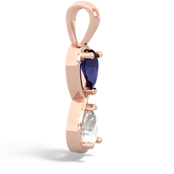 Sapphire Infinity 14K Rose Gold pendant P5050