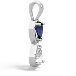 Sapphire Infinity 14K White Gold pendant P5050