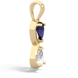 Sapphire Infinity 14K Yellow Gold pendant P5050