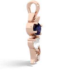 Sapphire Kitten 14K Rose Gold pendant P5780