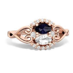 Sapphire Love Nest 14K Rose Gold ring R5860