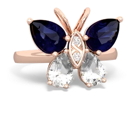 Sapphire Butterfly 14K Rose Gold ring R2215