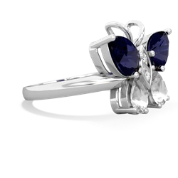 Sapphire Butterfly 14K White Gold ring R2215