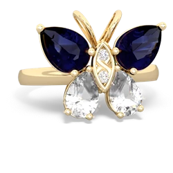 Sapphire Butterfly 14K Yellow Gold ring R2215