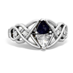 Sapphire Keepsake Celtic Knot 14K White Gold ring R5300