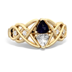 Sapphire Keepsake Celtic Knot 14K Yellow Gold ring R5300