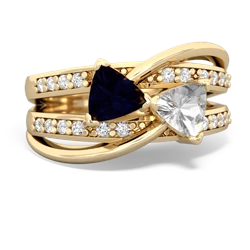 Sapphire Bowtie 14K Yellow Gold ring R2360