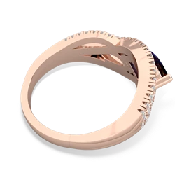 Sapphire Diamond Rivers 14K Rose Gold ring R3070