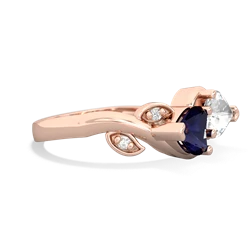 Sapphire Floral Elegance 14K Rose Gold ring R5790