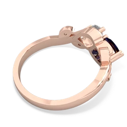 Sapphire Floral Elegance 14K Rose Gold ring R5790