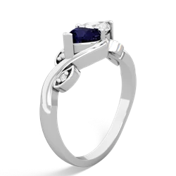 Sapphire Floral Elegance 14K White Gold ring R5790