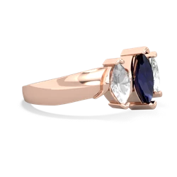 Sapphire Three Peeks 14K Rose Gold ring R2433