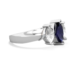 Sapphire Three Peeks 14K White Gold ring R2433