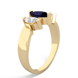 Sapphire Three Peeks 14K Yellow Gold ring R2433