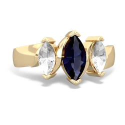 Sapphire Three Peeks 14K Yellow Gold ring R2433