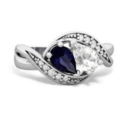 Sapphire Summer Winds 14K White Gold ring R5342