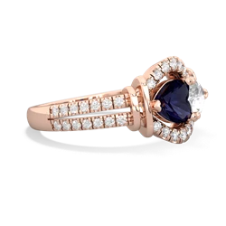 Sapphire Art-Deco Keepsake 14K Rose Gold ring R5630