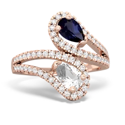 Sapphire Diamond Dazzler 14K Rose Gold ring R3000