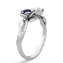 Sapphire Rose Garden 14K White Gold ring R5510