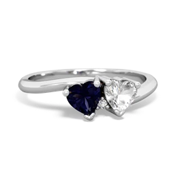 Sapphire Sweethearts 14K White Gold ring R5260