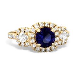 Sapphire Regal Halo 14K Yellow Gold ring R5350