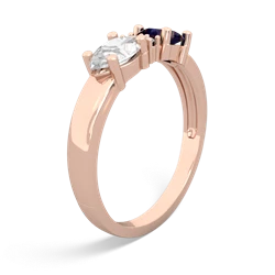 Sapphire Pear Bowtie 14K Rose Gold ring R0865