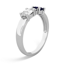 Sapphire Pear Bowtie 14K White Gold ring R0865
