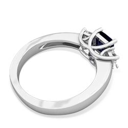 Sapphire Three Stone Trellis 14K White Gold ring R4015