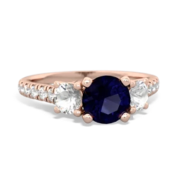 Sapphire Pave Trellis 14K Rose Gold ring R5500