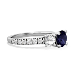 Sapphire Pave Trellis 14K White Gold ring R5500