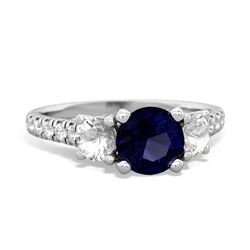 Sapphire Pave Trellis 14K White Gold ring R5500