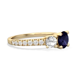 Sapphire Pave Trellis 14K Yellow Gold ring R5500