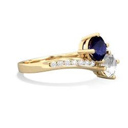 Sapphire Channel Set Two Stone 14K Yellow Gold ring R5303