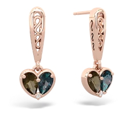 matching earrings - Filligree Heart