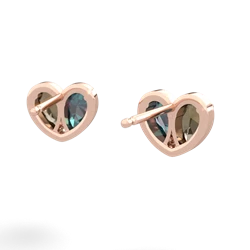 Smoky Quartz 'Our Heart' 14K Rose Gold earrings E5072