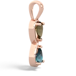 Smoky Quartz Infinity 14K Rose Gold pendant P5050