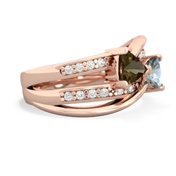 Smoky Quartz Bowtie 14K Rose Gold ring R2360