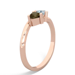 Smoky Quartz Sweethearts 14K Rose Gold ring R5260