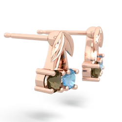 Smoky Quartz Sweet Cherries 14K Rose Gold earrings E7001