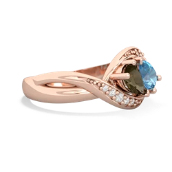 Smoky Quartz Summer Winds 14K Rose Gold ring R5342