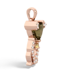 Smoky Quartz Puppy Love 14K Rose Gold pendant P5800