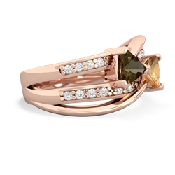 Smoky Quartz Bowtie 14K Rose Gold ring R2360